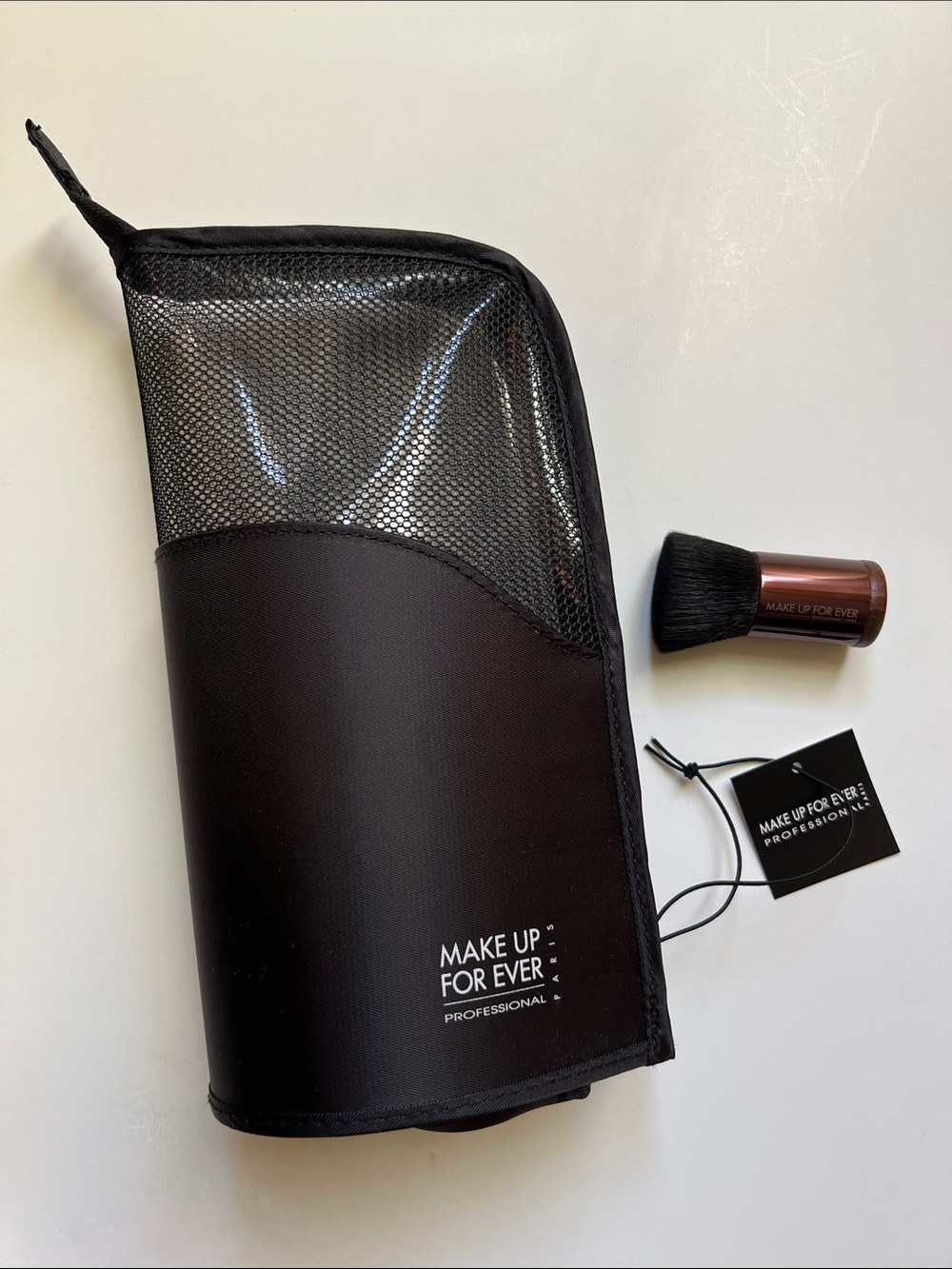 Makeup Forever Black Travel Brush Pouch with a Brush